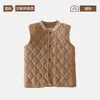 Chaleco para Niños Niñas Invierno Más Terciopelo Engrosado Cachemir Seda Uniforme Escolar Esencial Capa Base Chaleco Cálido Ropa Interior Top Sin Mangas