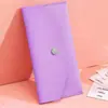 Spot Amazon mismo color sólido cuero PU tarjetero billetera para billetes grandes tarjetero sobre tarjetero tarjetero