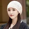 Sombrero de Nuevo Estilo para Mujer, Verano, Delgado, Cubre-Cabello Blanco, Transpirable, Calado, Gorra Apilada, Estilo Occidental, Sombrero con Bolsa de Encaje para Mujer