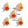 Estilo Chinês Festivo Fechadura Ruyi com Incrustação de Jade Sintético Bolsa da Sorte Amendoim Pingente Pulseira DIY Chaveiro Amendoim W672