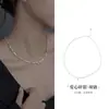 Collar de Plata Esterlina S925 de Fujian y Guangdong Plata Rota Perla Imitación Diseño Nicho Nuevo de Alta Gama Cadena Corazón Clavícula Joyería para Mujer