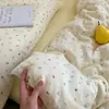 Sábana de Algodón Puro de Doble Capa de Grado A para Maternidad e Infancia, Amigable con la Piel, para Dormitorio de Estudiantes, Cama Individual Infantil, Sábana Ajustable y Funda de Edredón