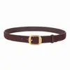 Cinto Versátil de Couro Genuíno Feminino High-End Camurça Fivela Simples de Pino Moda Decorativo para Jeans Transfronteiriço