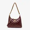 Novedad 2025 Bolso Hobo de Piel de Oveja para Debajo del Brazo Cadena Gruesa de Lujo Ligero Bolso Rombo DIY Bolso de Hombro Único Bolso Mensajero de Gama Alta para Mujer