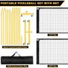 Rede de Pickleball de 6,7 metros, tubo de ferro, estrutura para rede de pick ball com rodas, poste para rede de tênis de jogo ao ar livre