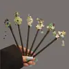 Pasador de Estilo Antiguo con Borlas, Pasador de Madera, Pasador de Imitación Ébano, Pasador, Accesorios Dinastía Han, Pasador, Pasador de Disfraz Antiguo para Mujer