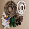 Garcinia Moss Ball Coração-em forma de pinha Loop Rattan Flower Shop Acessórios Coroa de flores Decorações de guirlanda de Natal