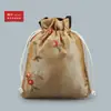 10YJGZ Bolsa de Seda Bordada com Cordão para Frutas de Canto Arredondado Bolsa para Joias Bolsa para Relíquias Culturais Bolsa de Noz Bolsa para Contas de Oração Bolsa de Estilo Antigo