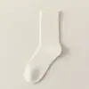 Meias de Lã para Homens, Meias de Cano Médio para Outono e Inverno, Preto Sólido, Espessadas, Macias e Quentes, Meias Simples para Homens para Proteção contra o Frio