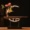 Novo Personagem Cerâmico Zen Chinês Refluxo Luz Noturna Aromática Círculo Decorações de Mesa para Casa Sala de Estar Ornamentos de Forno de Aromaterapia