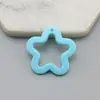 Estrella de Cinco Puntas Calada de Acrílico Color Sólido 3 cm Agujero para Colgar Pendientes Colgantes DIY Accesorios de Joyería Llavero Colgante para Bolsos