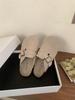 Versão em Couro de Vaca Zuyaolan ~ Meia-Sapatilha com Solado Grosso e Biqueira, Estilo Preguiçoso Retrô, Slip-On Versátil Birkenstocks