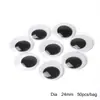 Materiales para Manualidades DIY Infantiles Accesorios de Ojos de Animal Ojos de Juguete con Adhesivo Trasero Ojos Móviles Ojos Negros y Blancos para Muñecas