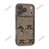 Artículo popular de comercio exterior: Funda para Teléfono con Lazo Estampado de Leopardo Marrón Adecuada para Apple 17 Pro Max, Funda Suave Impresa con UV de Gama Alta