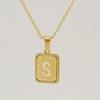 Collar con Inicial de Acero Inoxidable Granallado de 26 Letras Más Vendido Transfronterizo para Mujer, Oro de 18 Quilates, No se Desvanece, Lujo Ligero, Joyería de Alta Gama