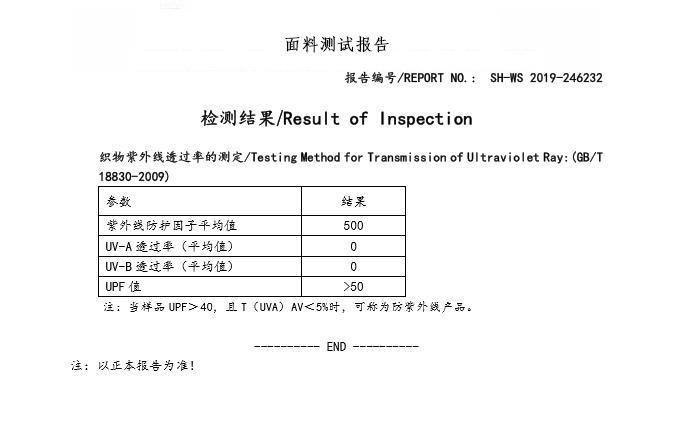 210D牛津布防紫外线测试