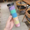 Versão coreana 20 latas de elásticos de cabelo de alta elasticidade elásticos de borracha sem costura temperamento simples argola de toalha corda de cabelo anel de cabelo atacado
