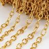 Cadena de acero inoxidable chapado en oro real de 18K una variedad de cadena de cola cadena extendida cadena gruesa pulsera collar accesorios de joyería DIY