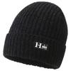 Chapéu Masculino Outono e Inverno Cher Cor Pura Jacquard Lã Fleece Espessado Quente Chapéu de Tricô Quente de Inverno Chapéu de Esqui Quente