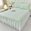 Juego de Tres Piezas Falda de Cama Estilo Princesa de Látex Mate Verano 2026 Nuevo Colcha de Encaje de Verano Sábana con Borde de Falda