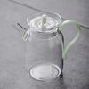 Tetera de vidrio resistente al calor Imitación Canción verde estilo japonés tamaño pequeño olla de burbujas frías tetera de flores con colador jarra para servir taza de la justicia