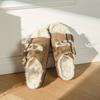 Chinelos Mao Tuo Birkenth Lã Genuína Roupa Externa Sapatos Birkenth Feminino 2024 Novos Sapatos de Algodão com Forro de Lã Espessos Mao Mao Mao Sapatos