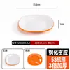 Cuenco plato para cocer al vapor de melamina, plato pequeño para guarniciones, vajilla de imitación porcelana, plato pequeño para platillos fríos de restaurante de comida rápida, uso comercial en restaurantes