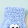 Bolsa divertida e fofa com forro de fleece quente de inverno, luvas de tricô de lã de coral para dedos, fabricantes