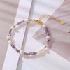Pulsera de perlas naturales a juego con temperamento geométrico simple retro de nicho de moda para niñas, accesorios de regalo