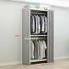 Perchero de Hierro Artístico de Estilo Abierto para Uso Doméstico Simple, Zapatero Metálico de Doble Capa, Ensamblaje de Estante de Armario