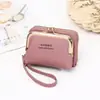 Billetera Nueva para Mujer Transfronteriza con Pulsera Billetera Corta para Monedas Pinza para Monedas Coreana Bolso con Tarjetero Múltiple Bolso Organizador de Tarjetas