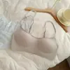 ¡Versión de Escote Bajo y Tirantes Finos! Sujetador Invisible sin Costuras para Mujer, Copa Fina, Push-Up, sin Aros, Escote Bajo, Color Piel.