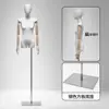 Suporte de manequim de corpo inteiro e sem seios para lojas de roupas femininas, adereço para vitrine, manequim de meio corpo