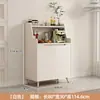 Armário de Chá de Madeira Maciça Aparador de Luxo Leve Armário Simples de Preparo Armário Lateral Integrado de Parede Armazenamento de Sala de Estar Armário Lateral Armário de Café