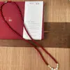 Collar de Cinabrio para Mujer Cadena para Clavícula de Cuentas de Concha Cadena para Suéter Lujo Accesible Elegante Regalo del Día de la Madre para Mamá Bajo Contenido