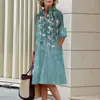 2026 Amazon Nuevo Producto Vestido Camisa de Moda Suelto con Botones de un Solo Botón para Mujer Urbana Estampado