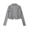 2025 Primavera/Verano Nuevo Top de Mujer Sexy Estilo Deseo Puro Tencel Protector Solar Irregular Versátil Camisa para Aire Acondicionado