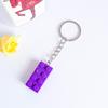Chaveiro de blocos de construção coloridos 2*4, pingente de chaveiro granular, bolsa de personalidade simples, enfeites decorativos para pendurar, pequenos presentes
