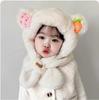 Gorro de Bebé Otoño e Invierno Bufanda para Niños Todo en Uno con Forro Polar Niña Súper Lindo Niño Lindo Protección para las Orejas Gorro para Niño Pequeño