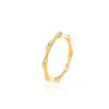 Anillo de bambú de plata S925, estilo niche de alta gama, anillo liso simple estilo chino, superficie lisa, anillo versátil de plata pura para mujer