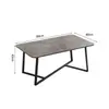 Mesa de café de imitación de losa de roca de lujo ligero para sala de estar, hogar, nuevo, cuadrada, para balcón, mesa de té para casa de alquiler, mesa de café simple para apartamento pequeño