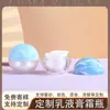 Botellas Personalizadas para Envases Cosméticos, Botellas Redondas, Botellas Dosificadoras para Crema de Ojos y Crema Facial, Botellas Esféricas de Acrílico para Cremas, Botellas y Frascos de Muestra