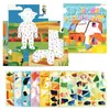 Colagem Geométrica 3D Transfronteiriça Brinquedos Educacionais Estereoscópicos Jardim de Infância Foco-Melhorador Adesivos de Artesanato DIY para Crianças