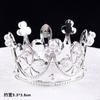 Corona de perlas rojas de internet decoración de pastel mini tocado de princesa para niños decoración de pastel de cumpleaños corona de diosa