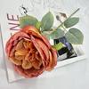Arreglo floral de rosas de simulación de boda, flor falsa individual de Austin, decoración china para el hogar, decoración de escritorio, flor falsa