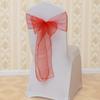 Respaldo de silla de hotel transfronterizo para bodas, respaldo de silla de gasa, respaldo de silla con flores, lazo decorativo, correas de silla de organza de gasa de vidrio