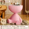 Mesa de noche estilo oso para uso doméstico, mesa auxiliar para sofá de dormitorio, almacenamiento móvil, gabinete de noche creativo para niños