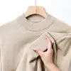Colección nueva transfronteriza primavera y otoño 2026: suéter de punto para hombre con cuello semi-alto, cálido, lavable a máquina y adecuado como prenda interior