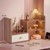 Estante de Mesa, Porta-Objetos de Canto de Mesa, Estante de Livros Retrátil de Múltiplas Camadas, Prateleira de Armazenamento de Canto de Mesa para Estudantes