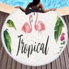 Nueva toalla de playa de microfibra y borlas, toalla de baño, tapete para almuerzo, flamenco, nueva impresión digital 3D de una pieza